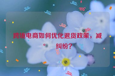 跨境電商如何優(yōu)化退貨政策，減少糾紛？