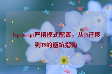 TypeScript嚴(yán)格模式配置，從JS遷移到TS的避坑指南