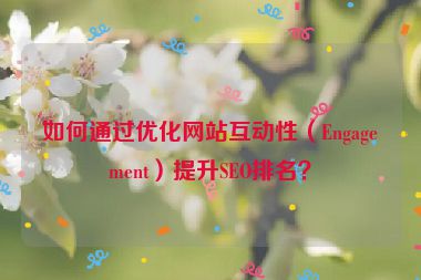 如何通過優(yōu)化網站互動性（Engagement）提升SEO排名？