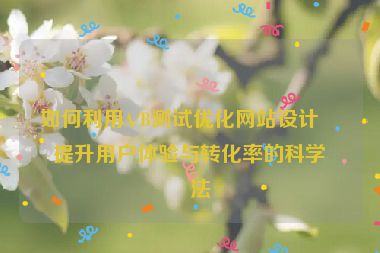 如何利用A/B測試優(yōu)化網(wǎng)站設(shè)計？提升用戶體驗與轉(zhuǎn)化率的科學(xué)方法