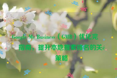 Google My Business（GMB）優(yōu)化完整指南，提升本地搜索排名的關鍵策略