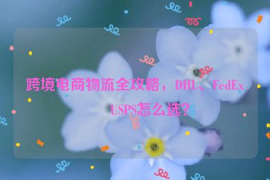 跨境電商物流全攻略，DHL、FedEx、USPS怎么選？