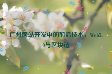 廣州網站開發(fā)中的前沿技術，Web3.0與區(qū)塊鏈