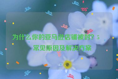 為什么你的亞馬遜店鋪被封？5個常見原因及解決方案