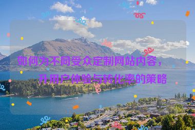 如何為不同受眾定制網(wǎng)站內容，提升用戶體驗與轉化率的策略