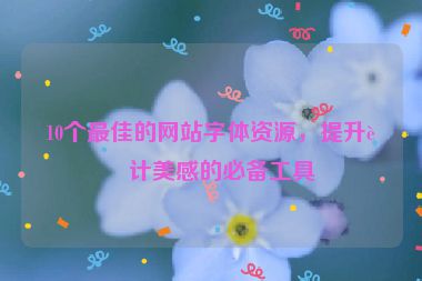 10個最佳的網(wǎng)站字體資源，提升設(shè)計美感的必備工具