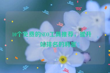 10個免費的SEO工具推薦，提升網(wǎng)站排名的利器