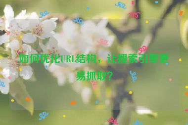 如何優(yōu)化URL結(jié)構(gòu)，讓搜索引擎更易抓取？