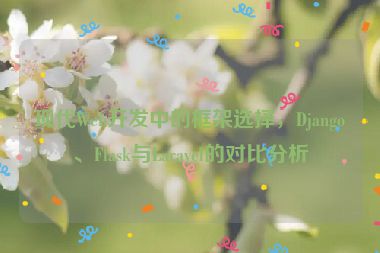 現(xiàn)代Web開發(fā)中的框架選擇，Django、Flask與Laravel的對比分析