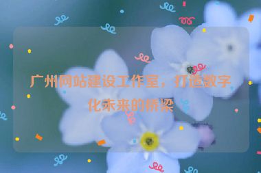 廣州網(wǎng)站建設(shè)工作室，打造數(shù)字化未來的橋梁