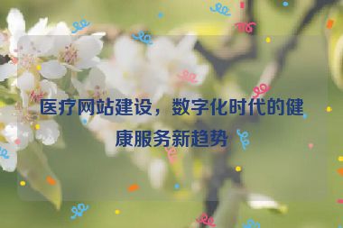 醫(yī)療網(wǎng)站建設(shè)，數(shù)字化時(shí)代的健康服務(wù)新趨勢
