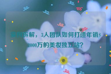 案例拆解，3人團隊如何打造年銷$2000萬的美妝獨立站？