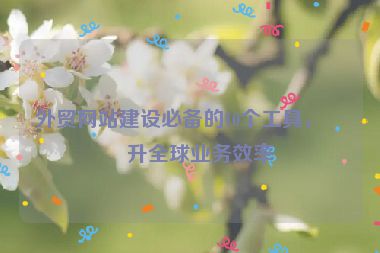 外貿(mào)網(wǎng)站建設(shè)必備的10個(gè)工具，提升全球業(yè)務(wù)效率