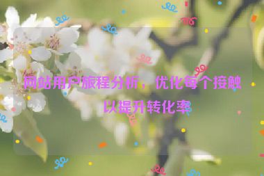 網(wǎng)站用戶旅程分析，優(yōu)化每個接觸點以提升轉(zhuǎn)化率