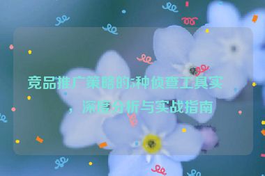 競品推廣策略的5種偵查工具實測，深度分析與實戰(zhàn)指南